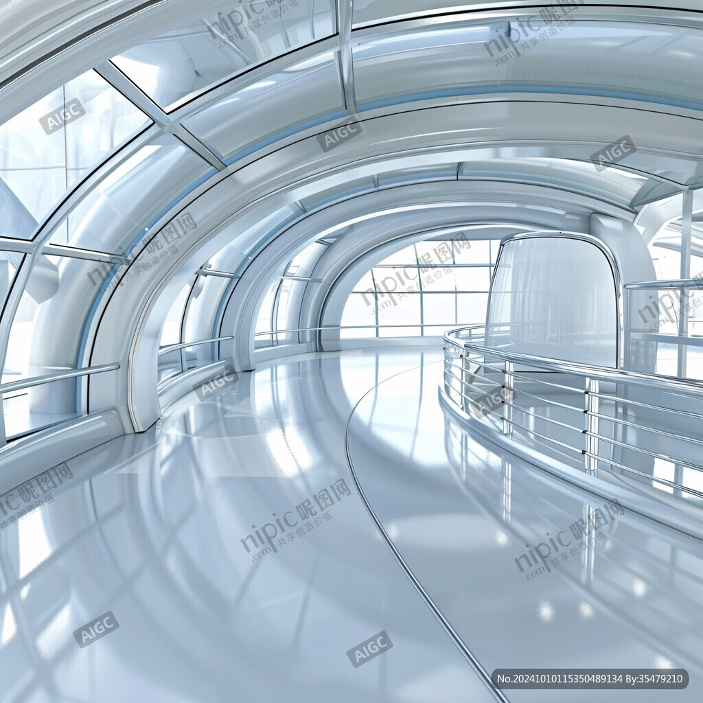 3d玻璃金屬材質(zhì)建筑