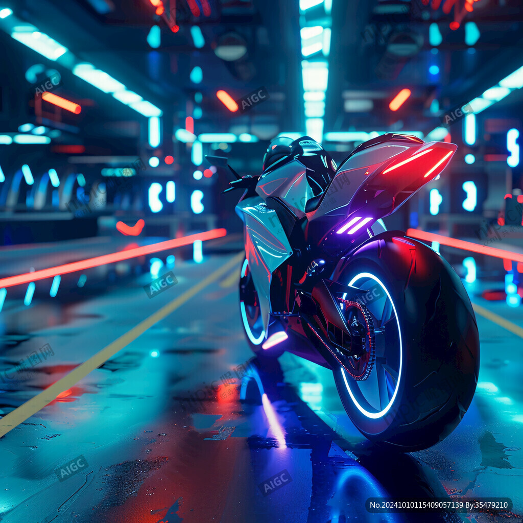科技感的摩托車