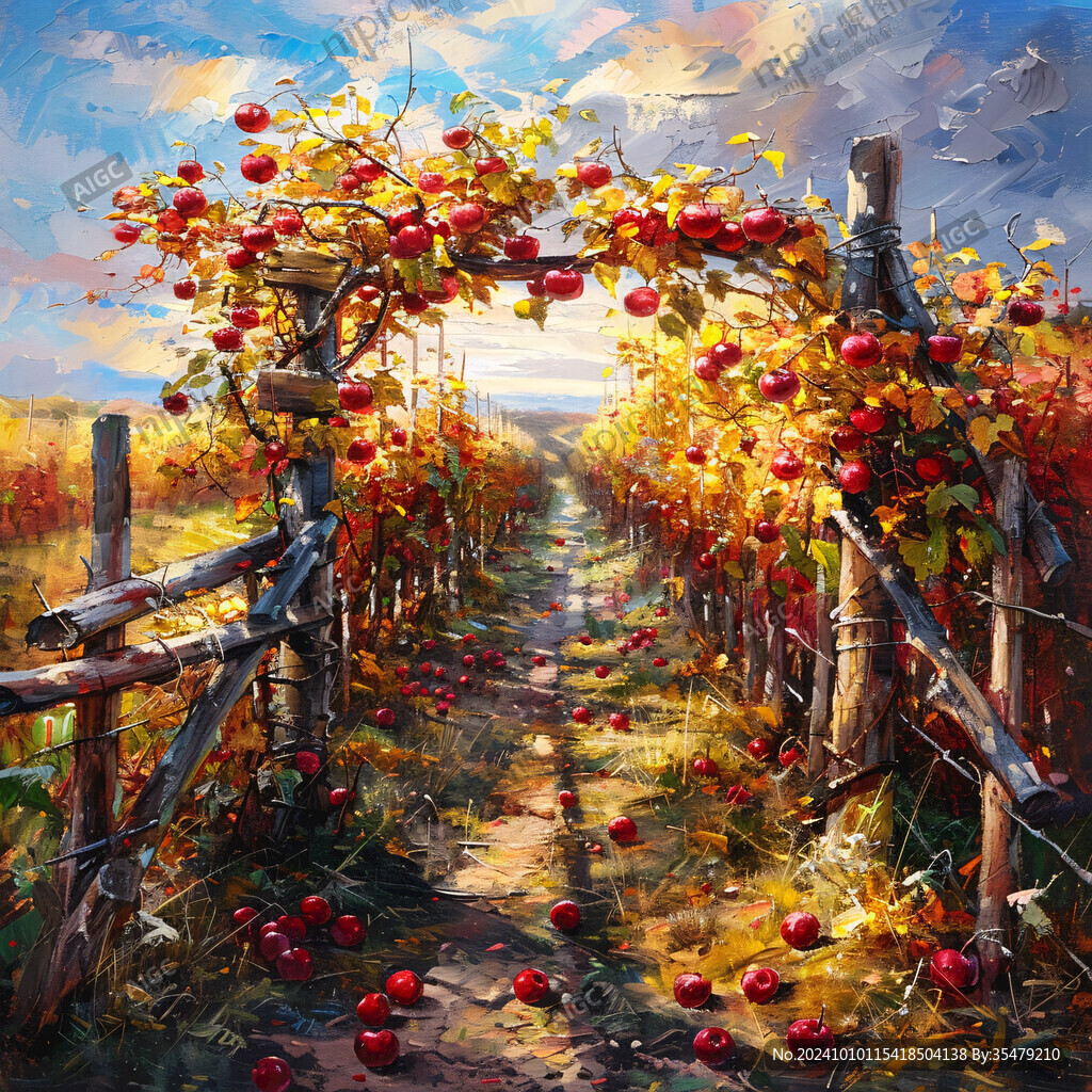 戶外紅酒裝飾畫