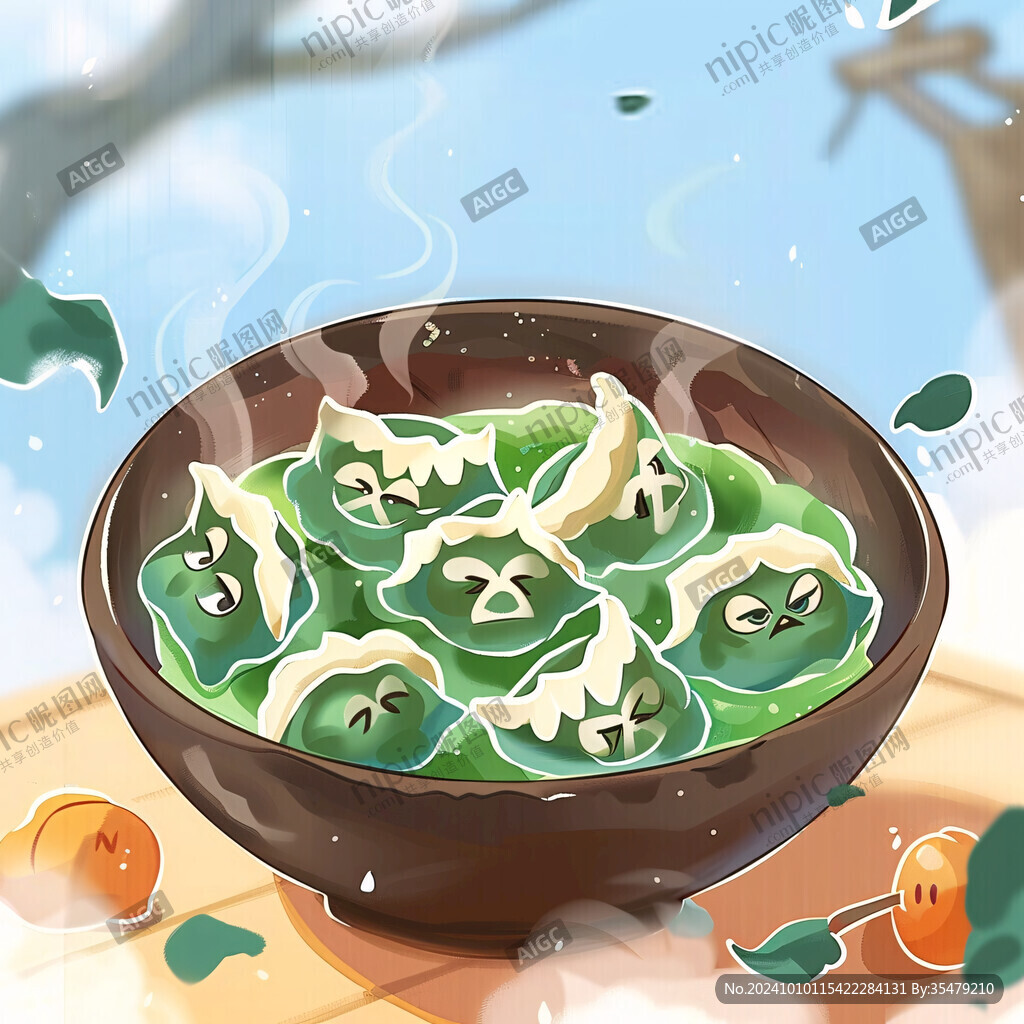 豆泡兒湯插畫