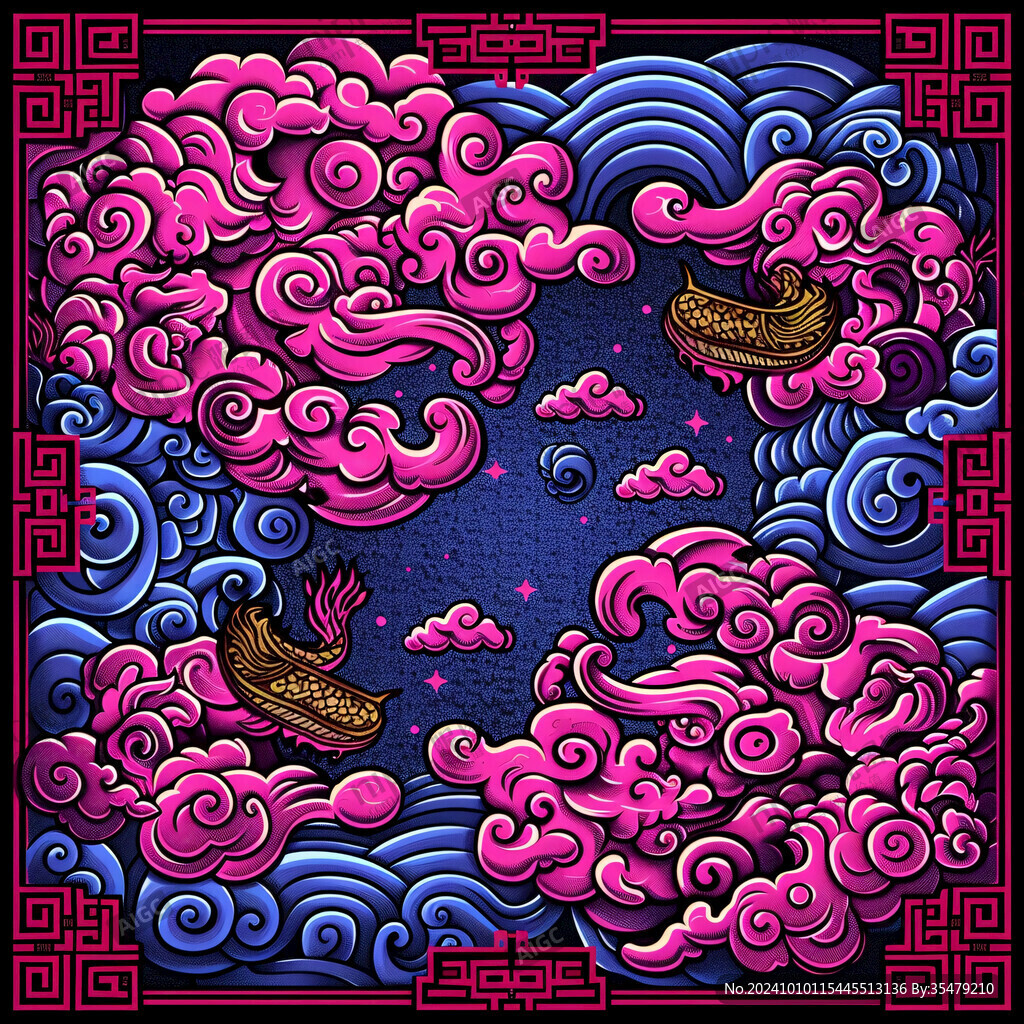 國(guó)潮云紋插畫(huà)