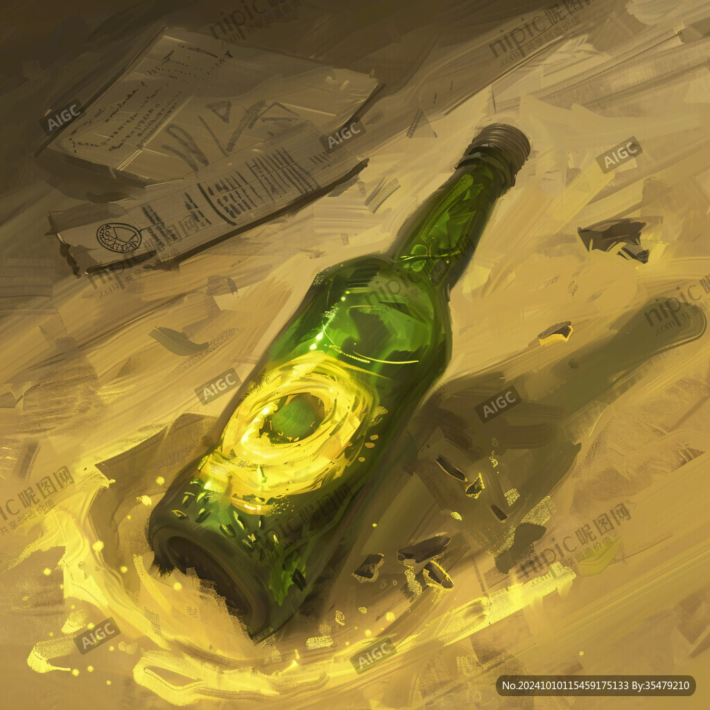 酒瓶插畫