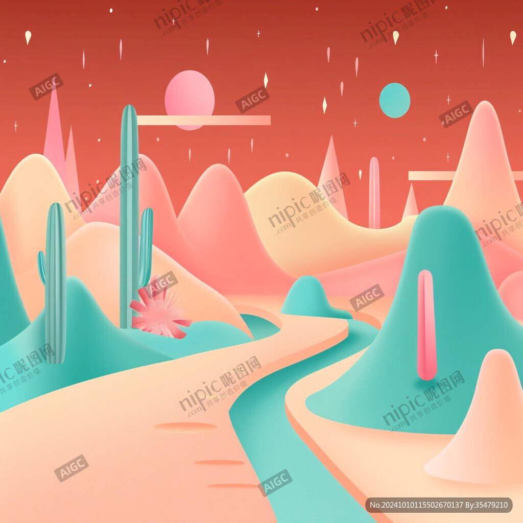 3d風(fēng)景膨脹圖案