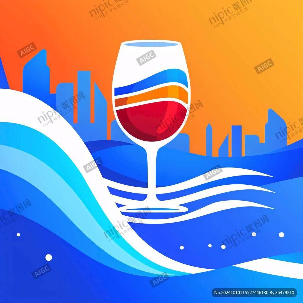 喝酒插畫海報
