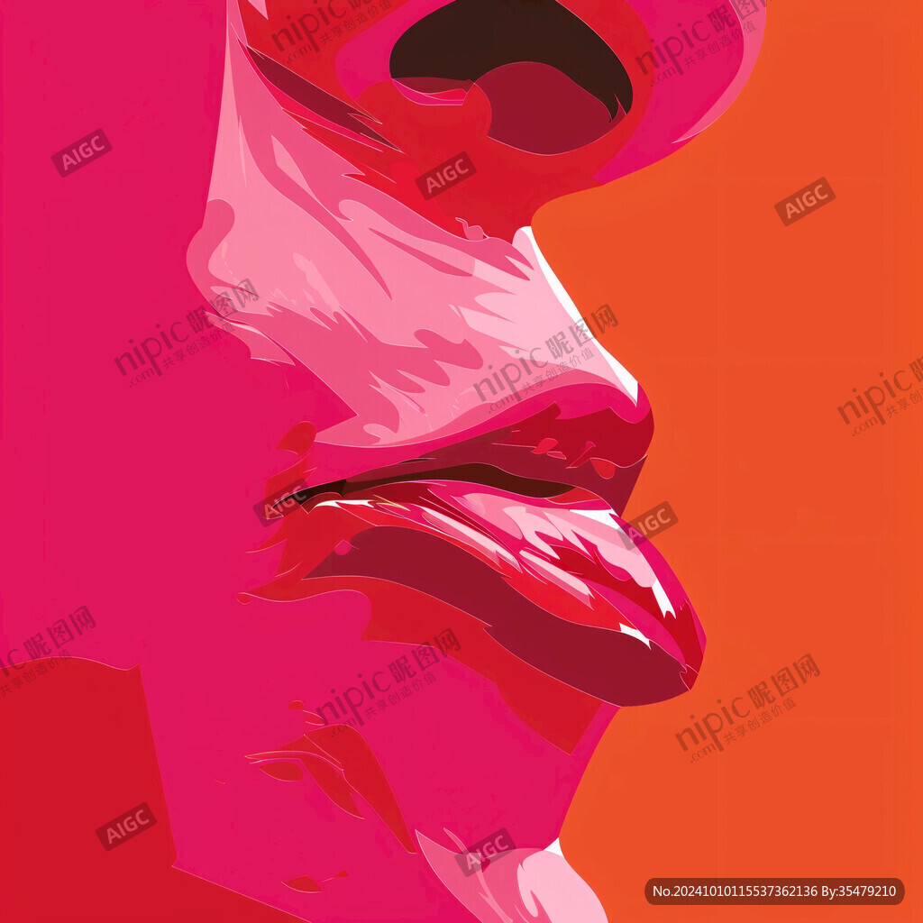 嘴巴鼻子插畫
