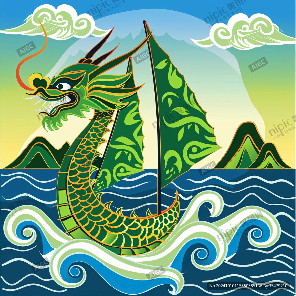 龍舟水紋波浪紋