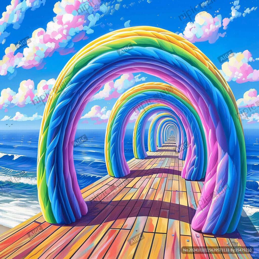 彩虹橋裝飾畫