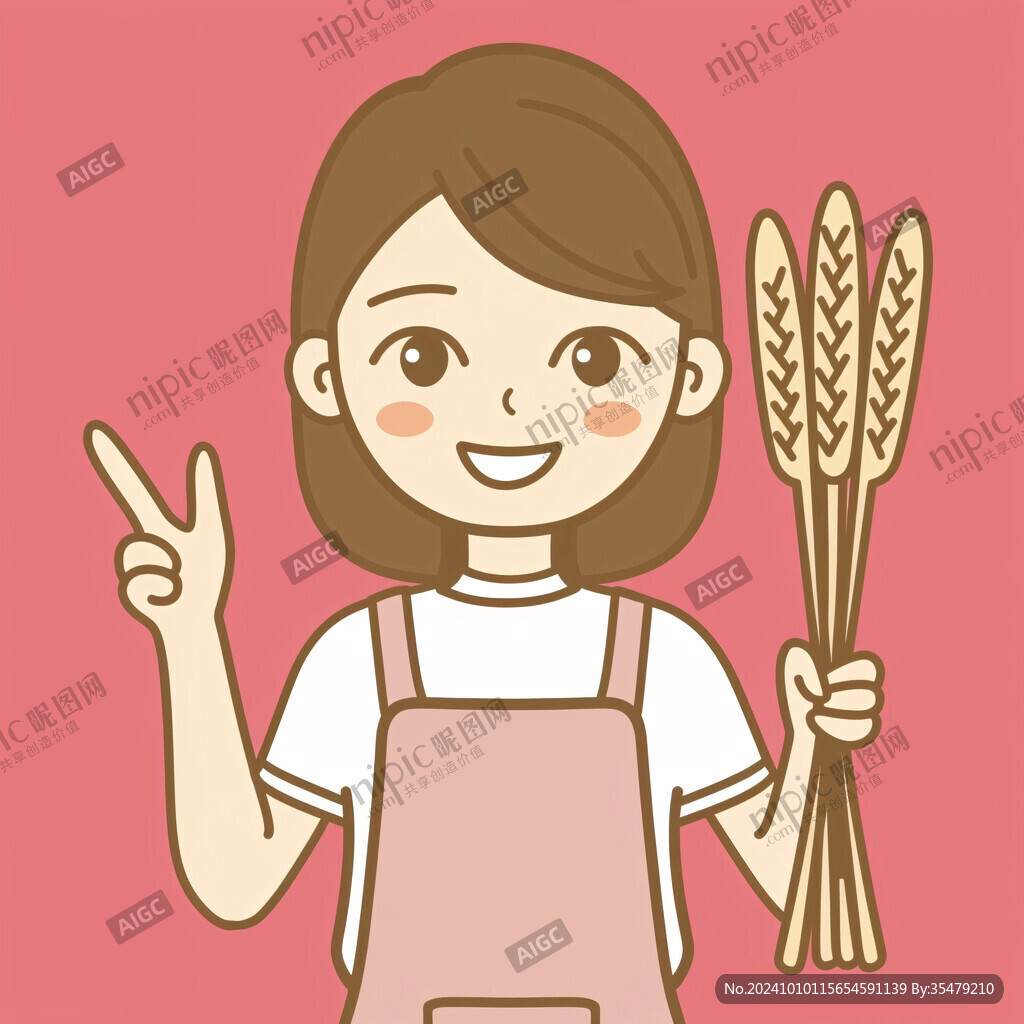 卡通雜糧女孩