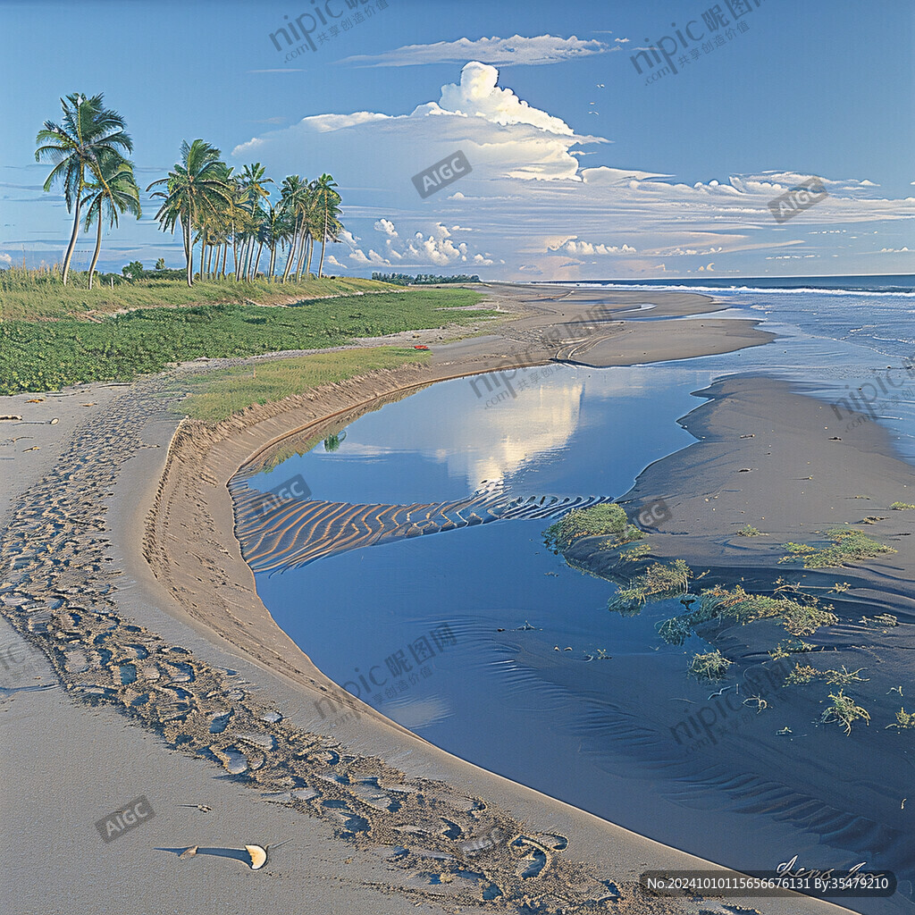 美麗海濱景觀小品