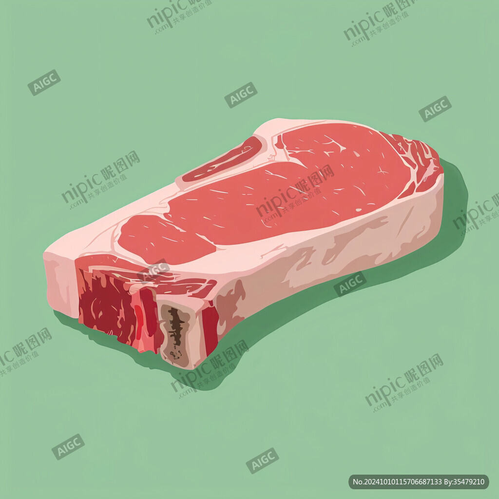牛肉豬肉插畫