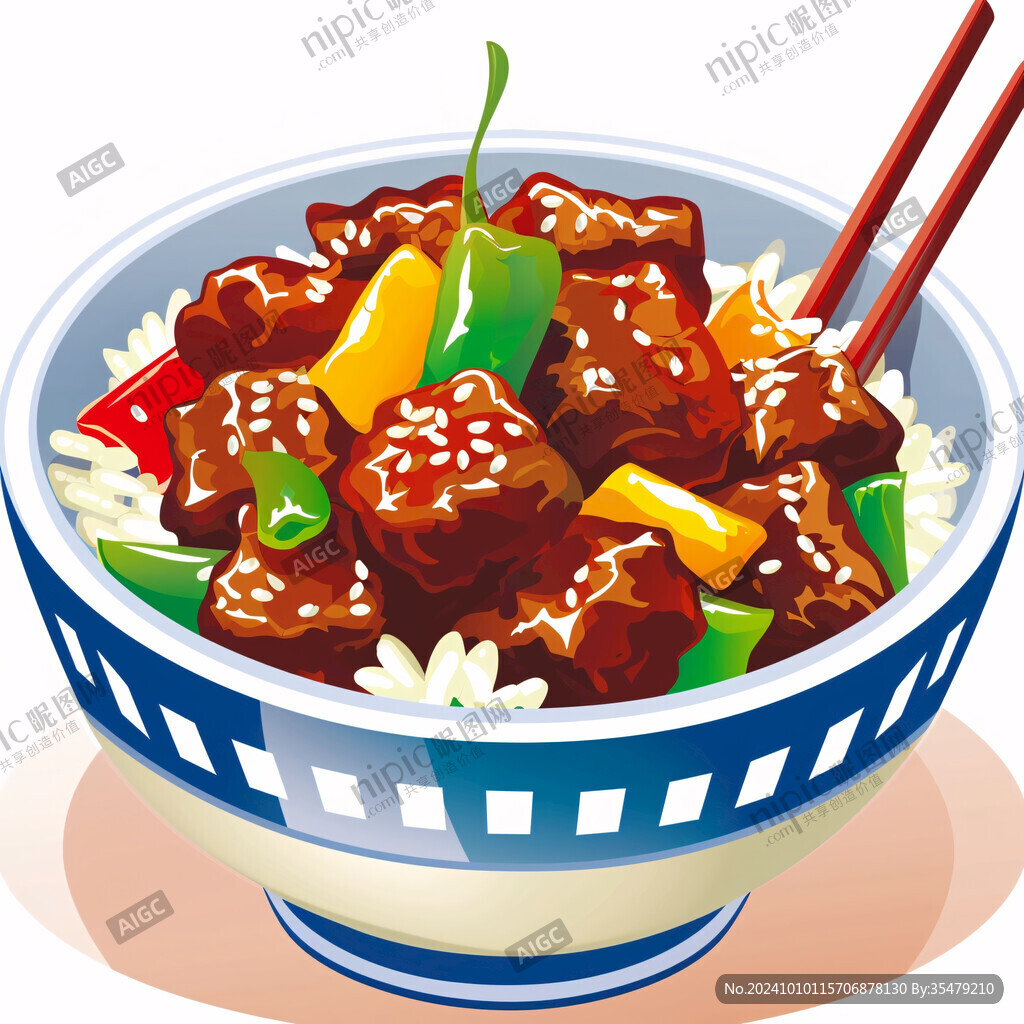 糖醋里脊插畫