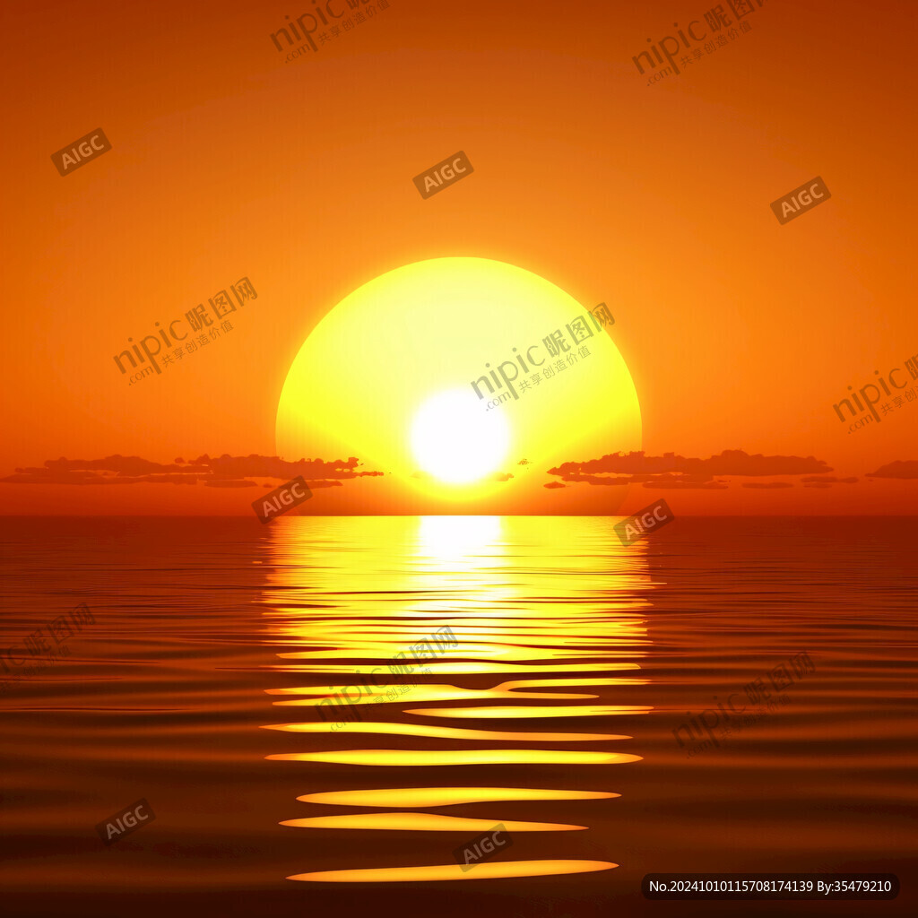 太陽落山海平面海洋