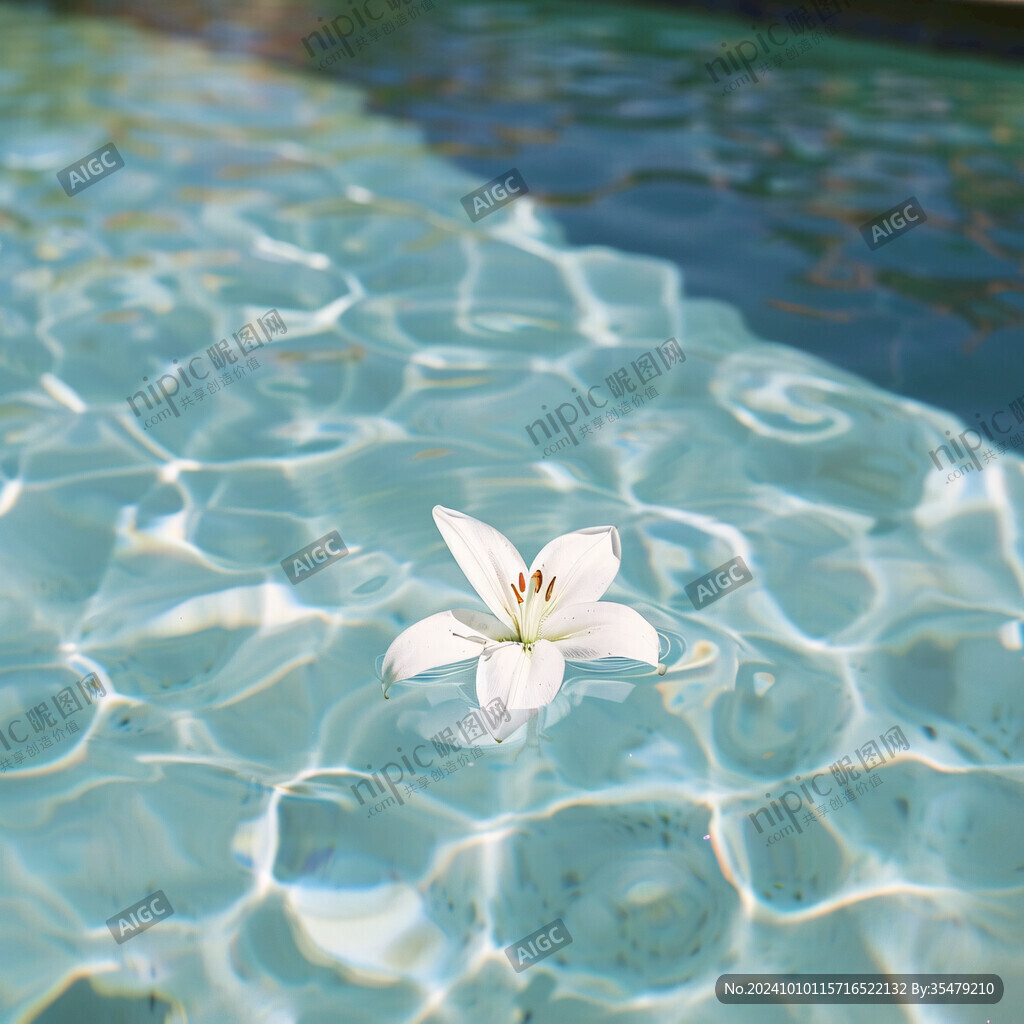水面漂浮的花兒