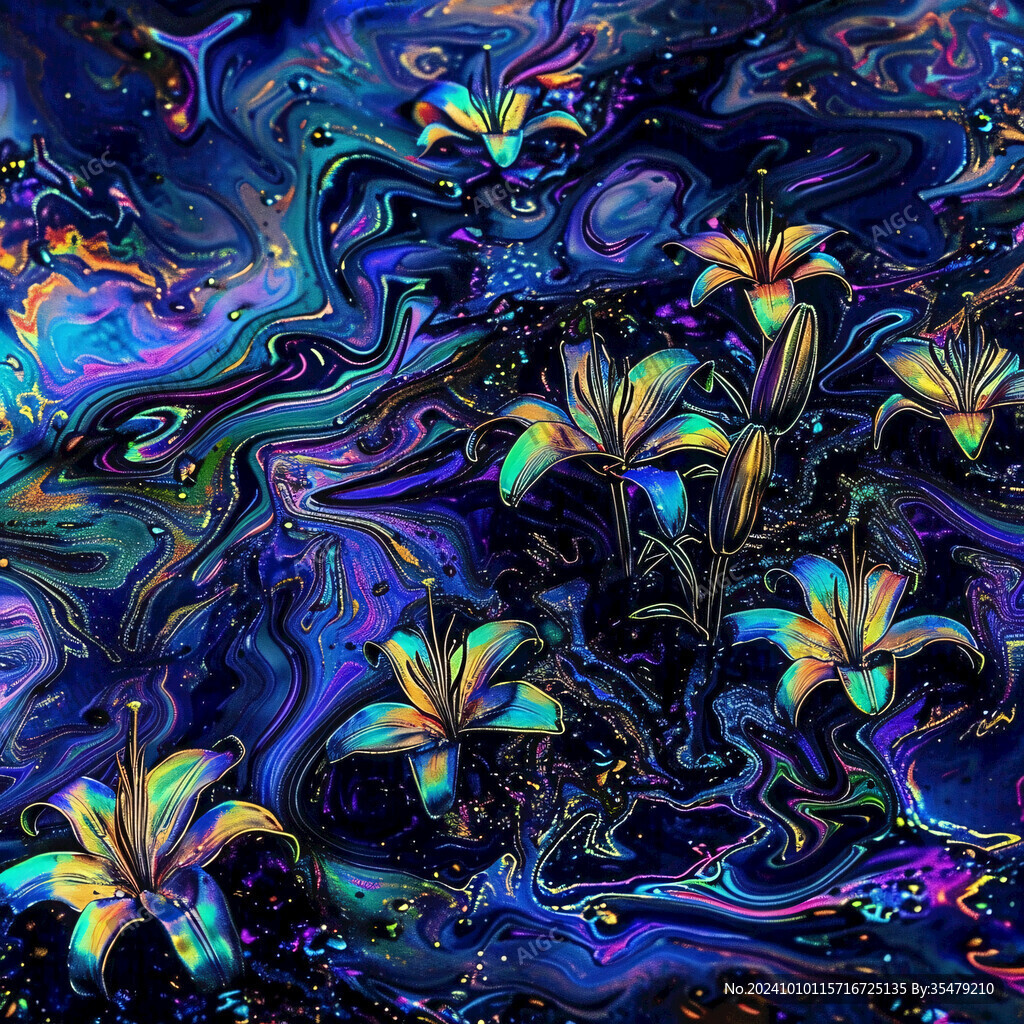 流光意境彩色渲染圖案