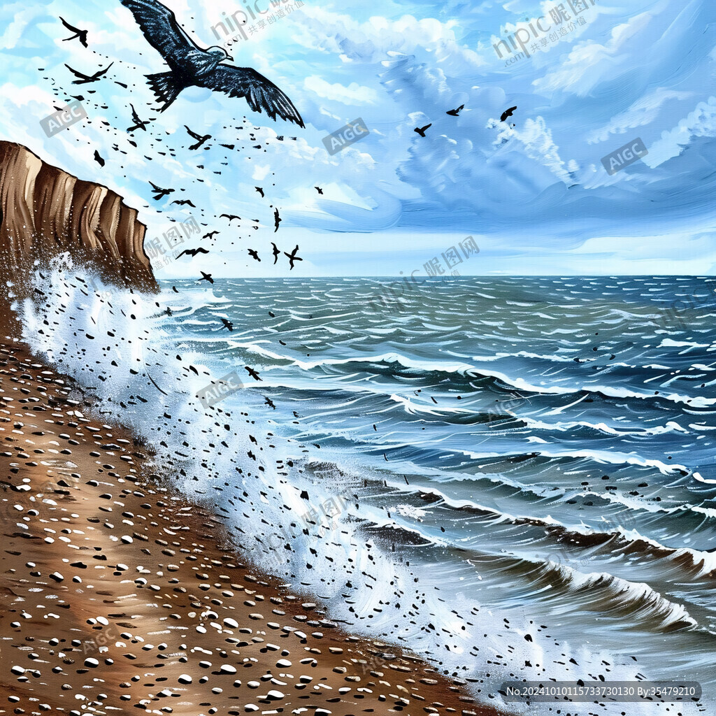 海景立體畫
