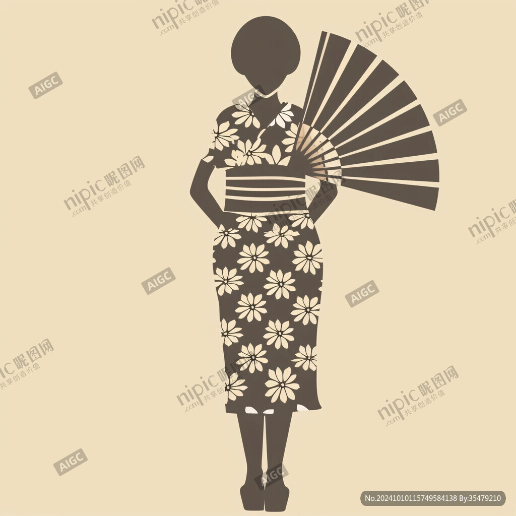 拿扇子的旗袍女子