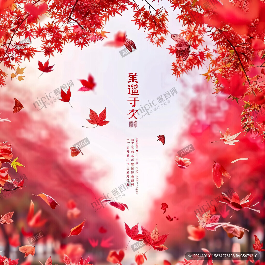 楓葉節(jié)拍照背景板