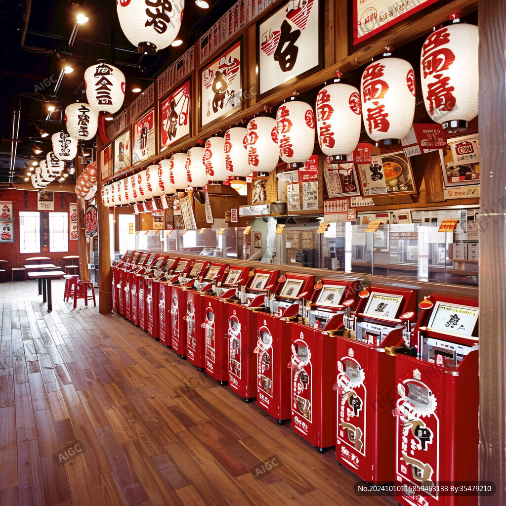 日本料理拉面店燈籠