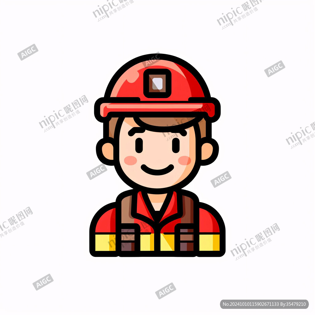 卡通開心工匠頭像