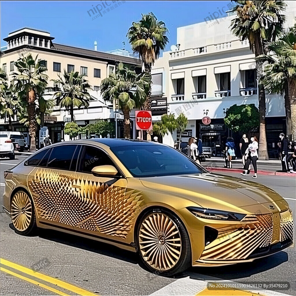 汽車(chē)金色效果設(shè)計(jì)