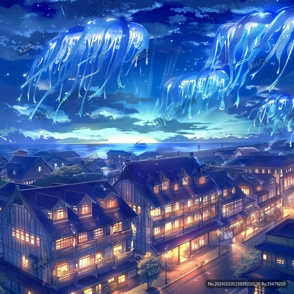 動漫場景插畫