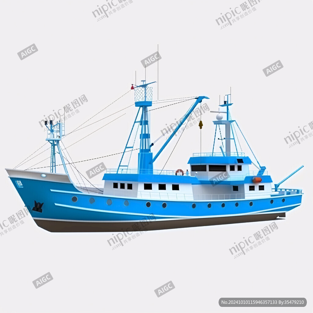 圍網(wǎng)漁船模型