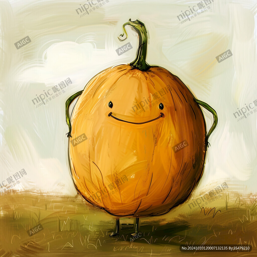 南瓜頭插畫