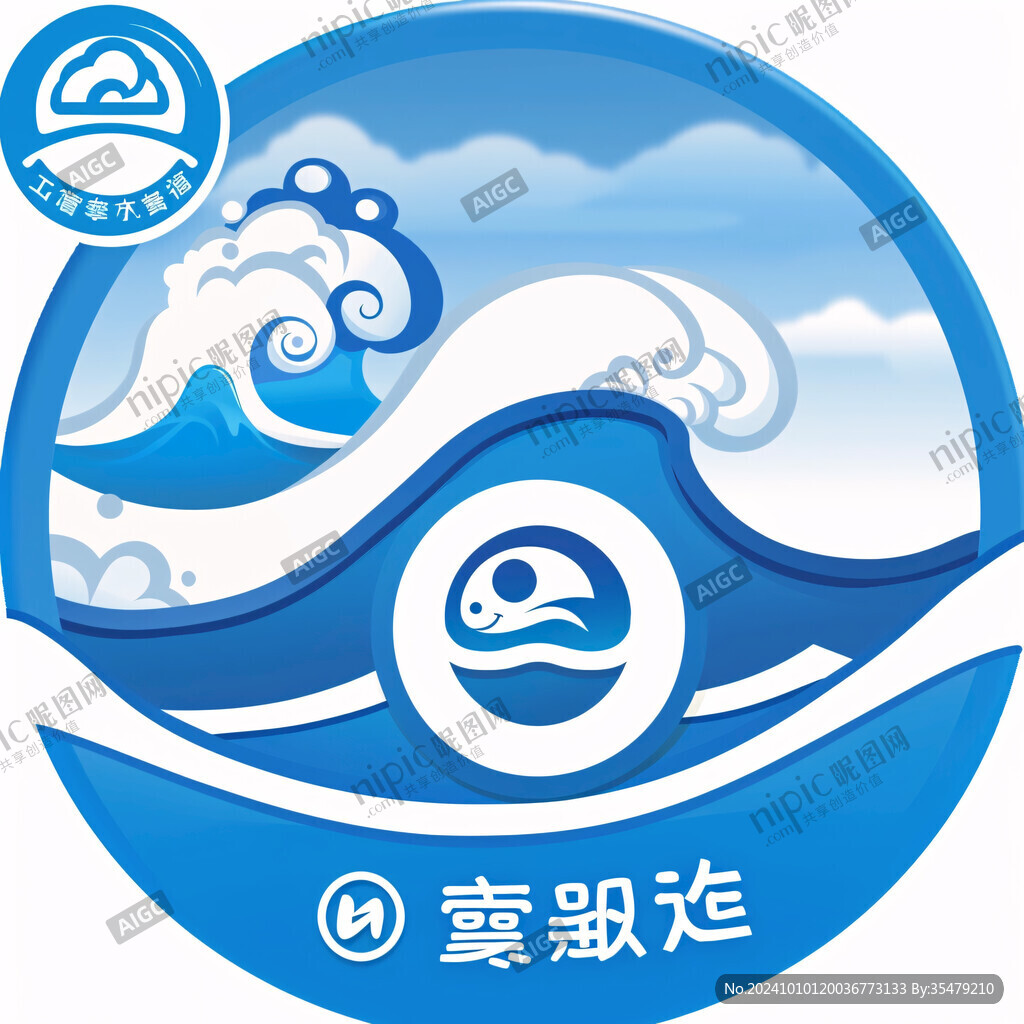 云海紋海浪紋logo