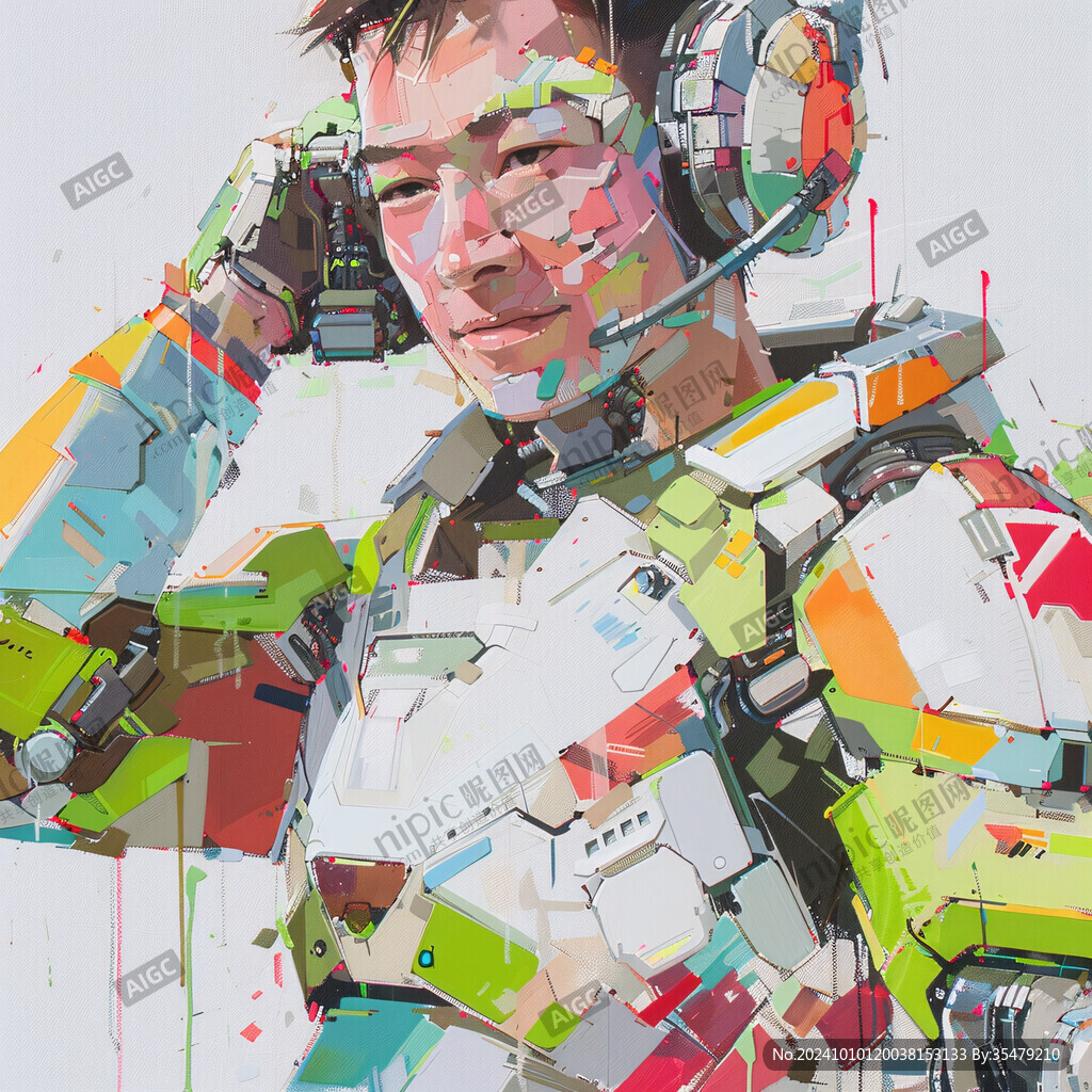 科技男插畫