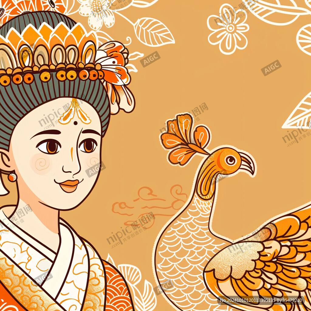 手繪布朗族插畫