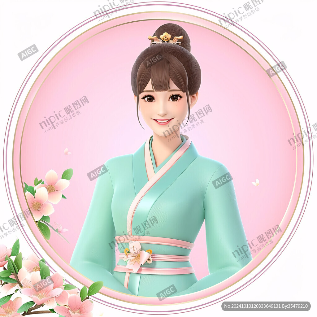 卡通漢服美女