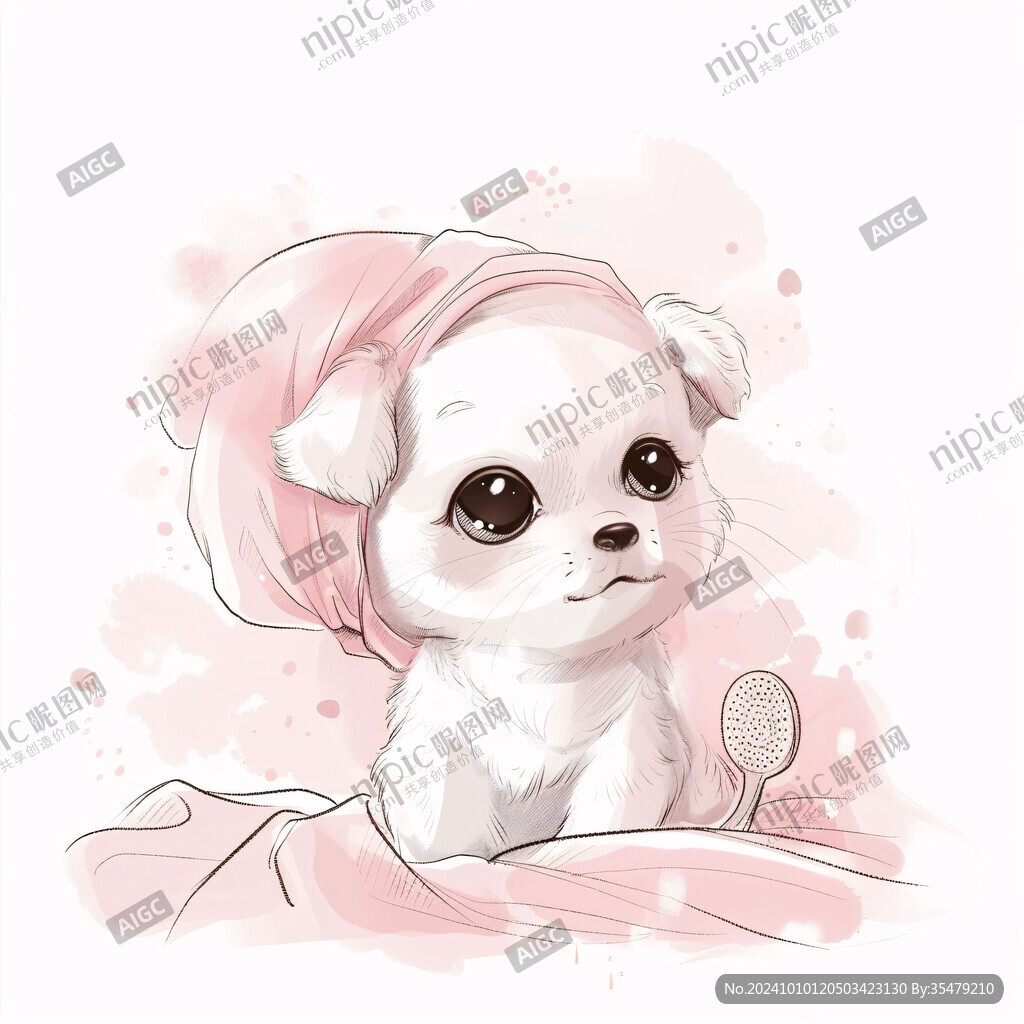 q版小狗形象插畫