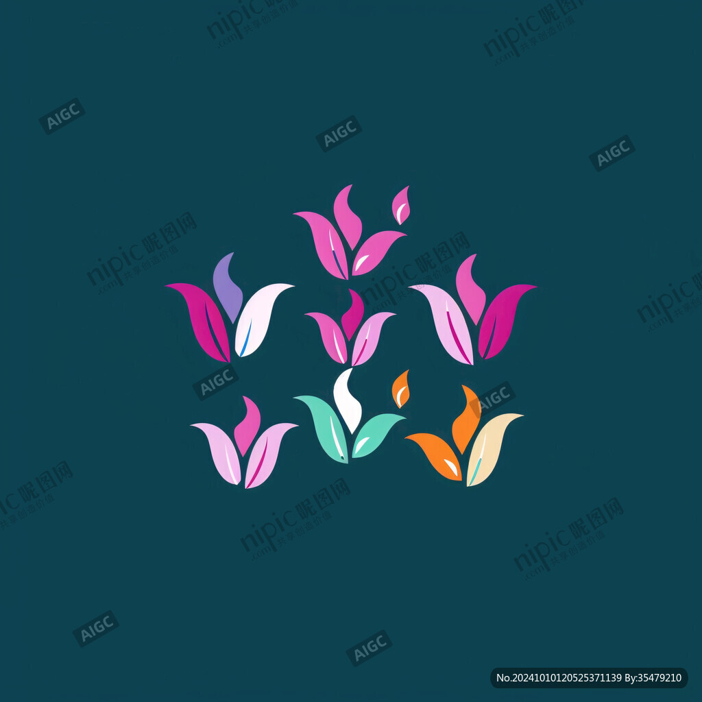 花瓣舞蹈標(biāo)志設(shè)計