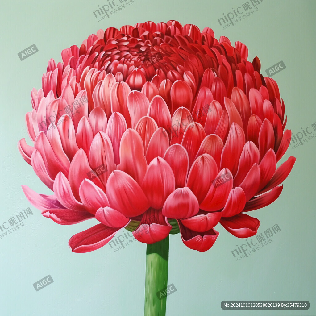 3d紅色花
