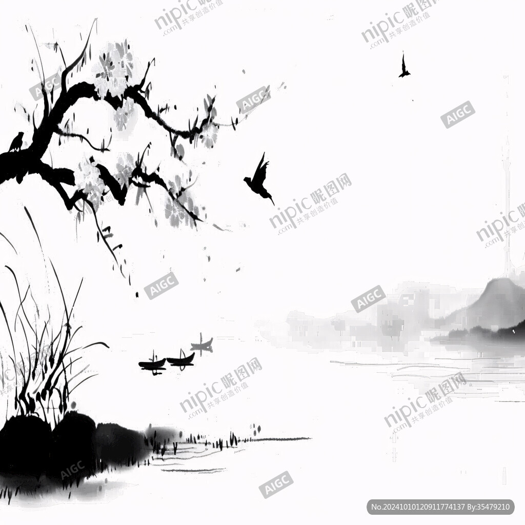 水墨江南古風(fēng)古典畫