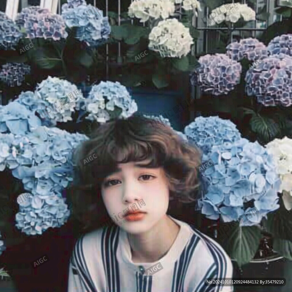 繡球花少女