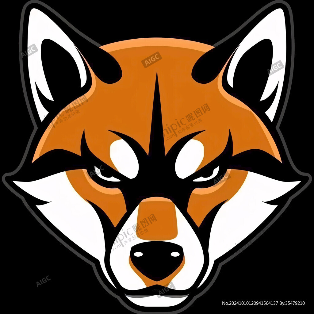 狼頭像logo