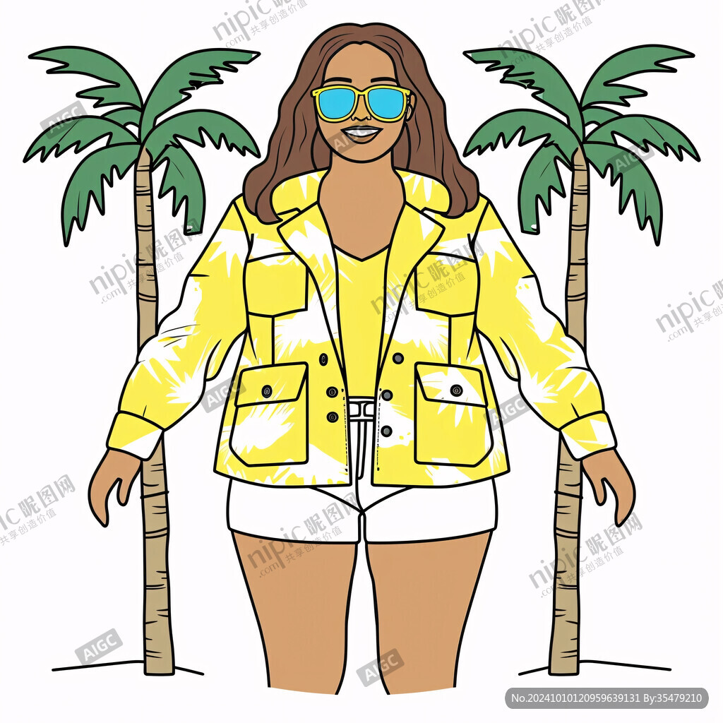 潮流服飾插畫女孩