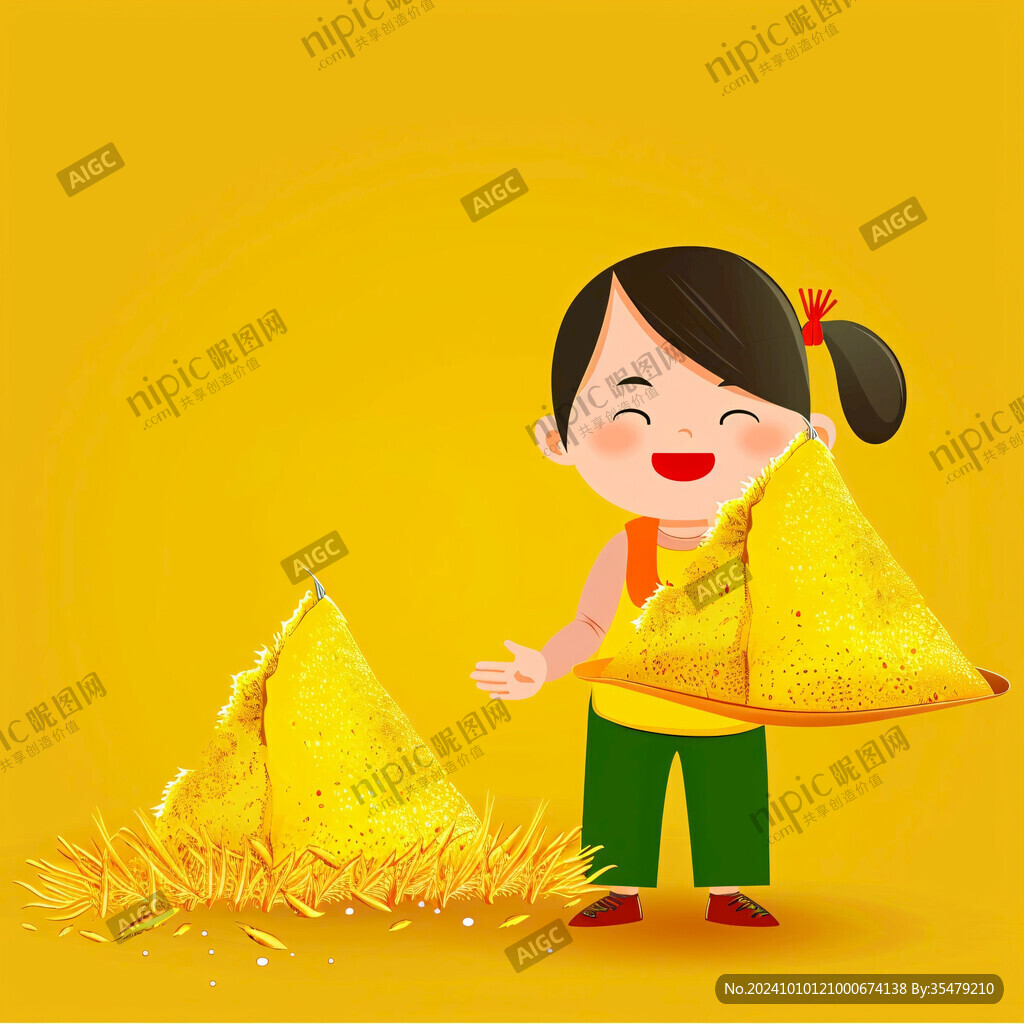 捧黃小米的女孩