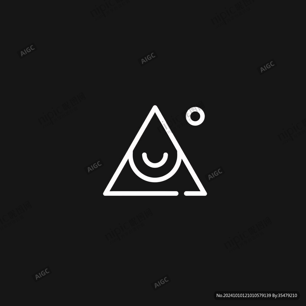 三角形帶圓logo