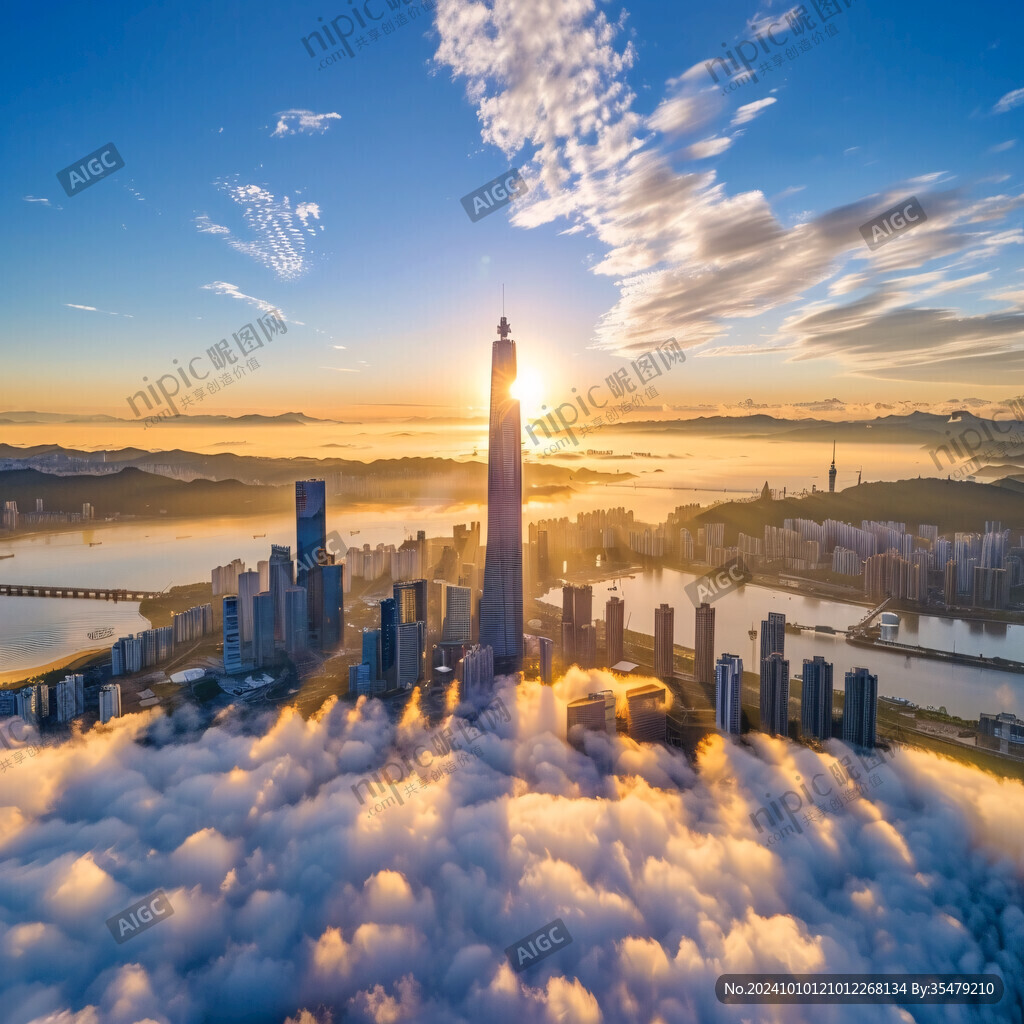 海天中心平流霧