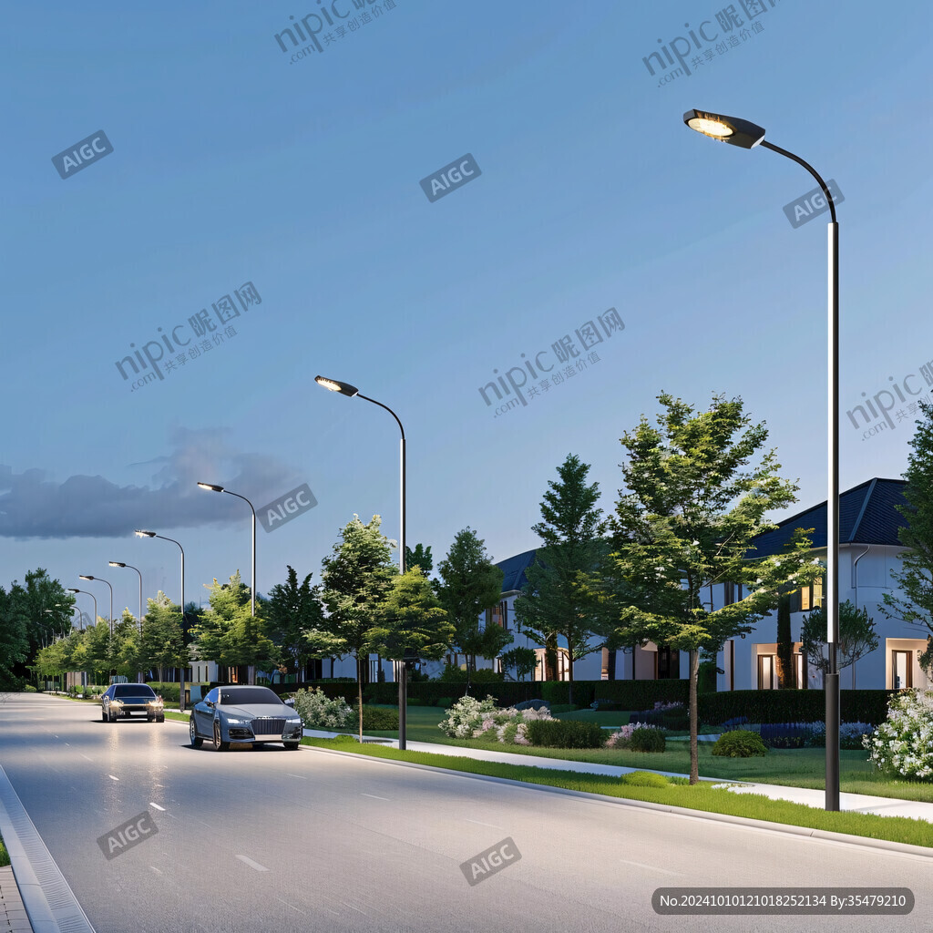 路燈道路效果圖
