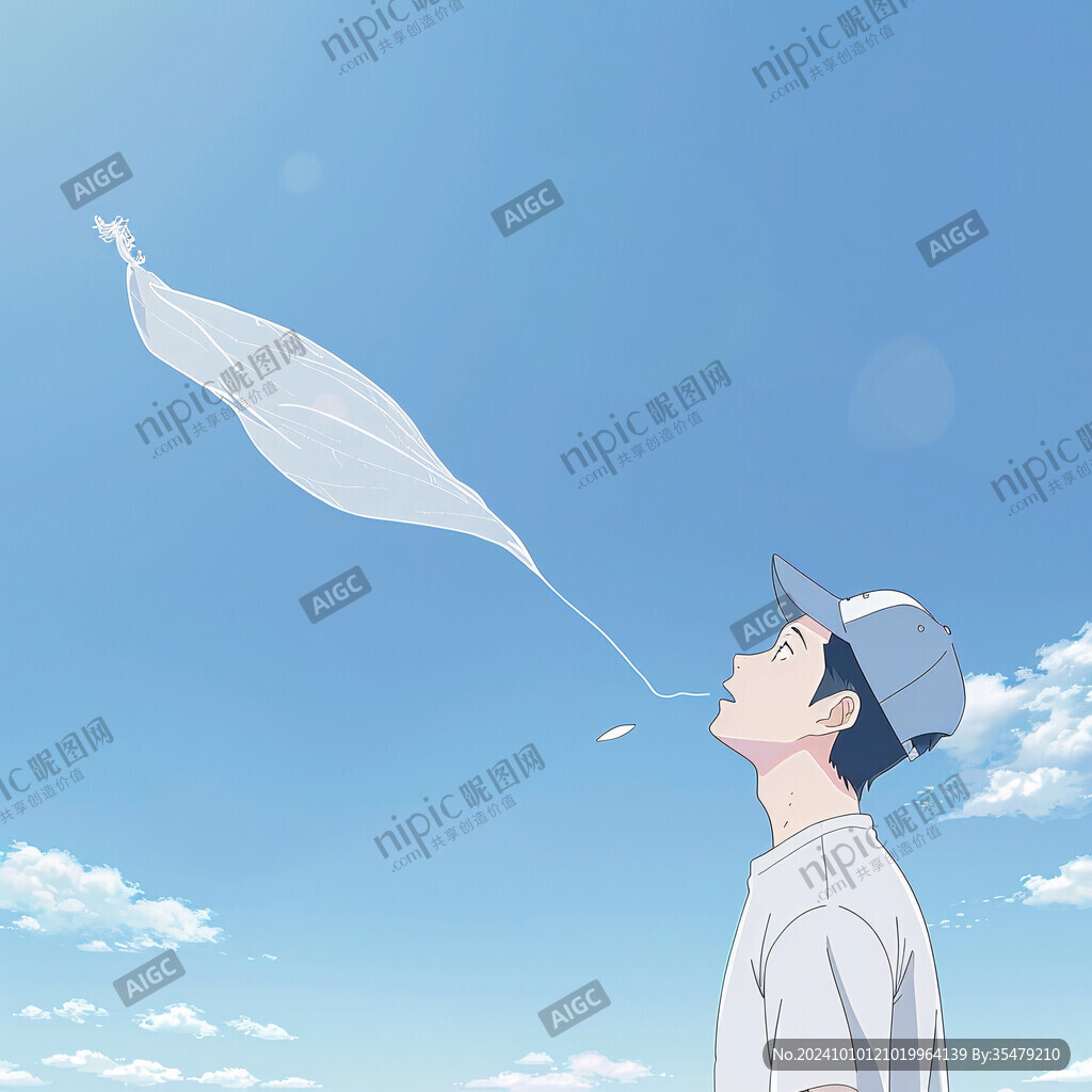 吹泡泡插畫