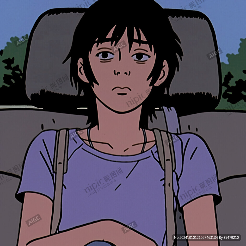 女人坐車線稿
