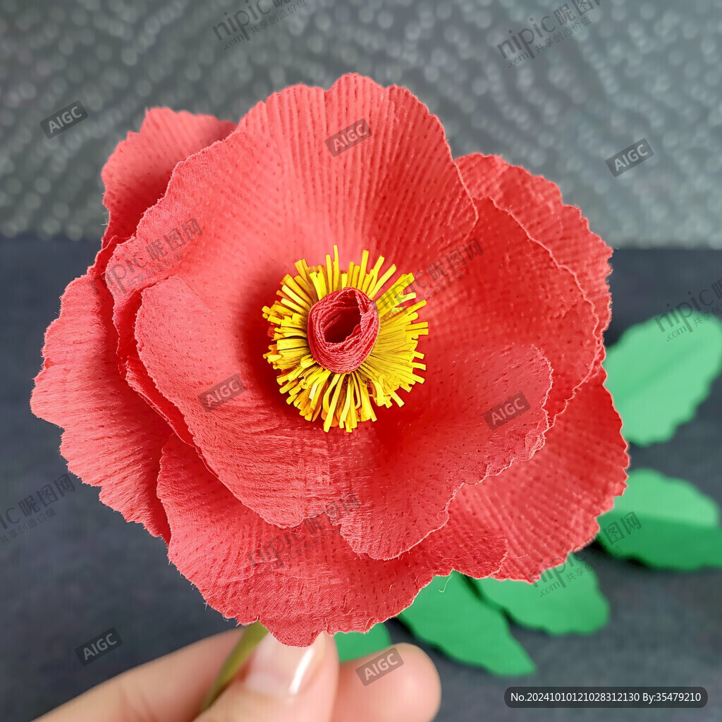 3d紅色花