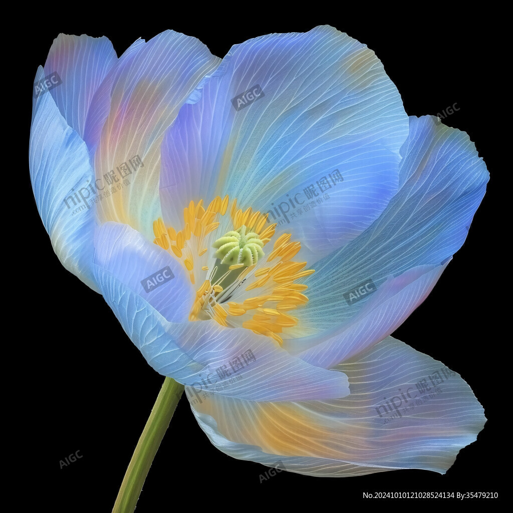 銀蓮花插畫