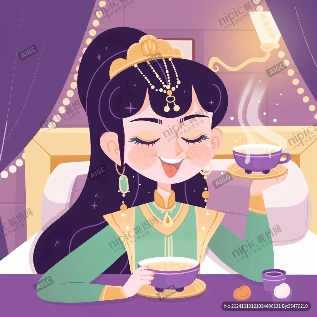 公主請發(fā)財插畫