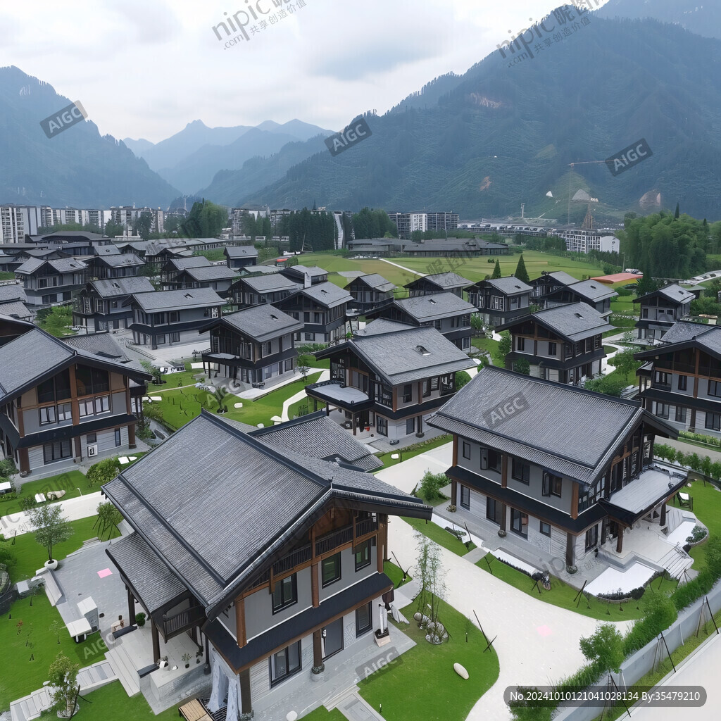 新農村建設新中式建筑