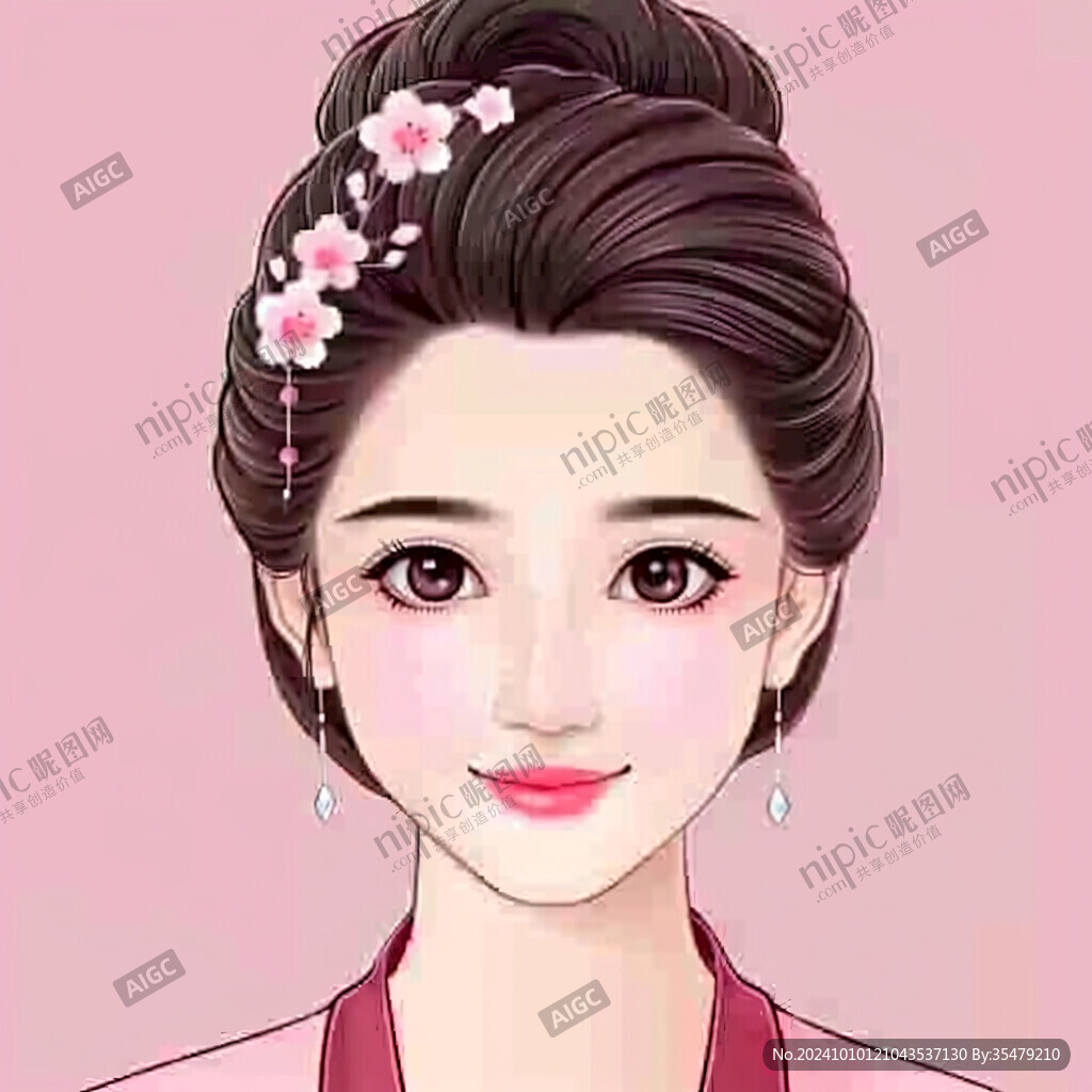 整容整形花季少女插畫