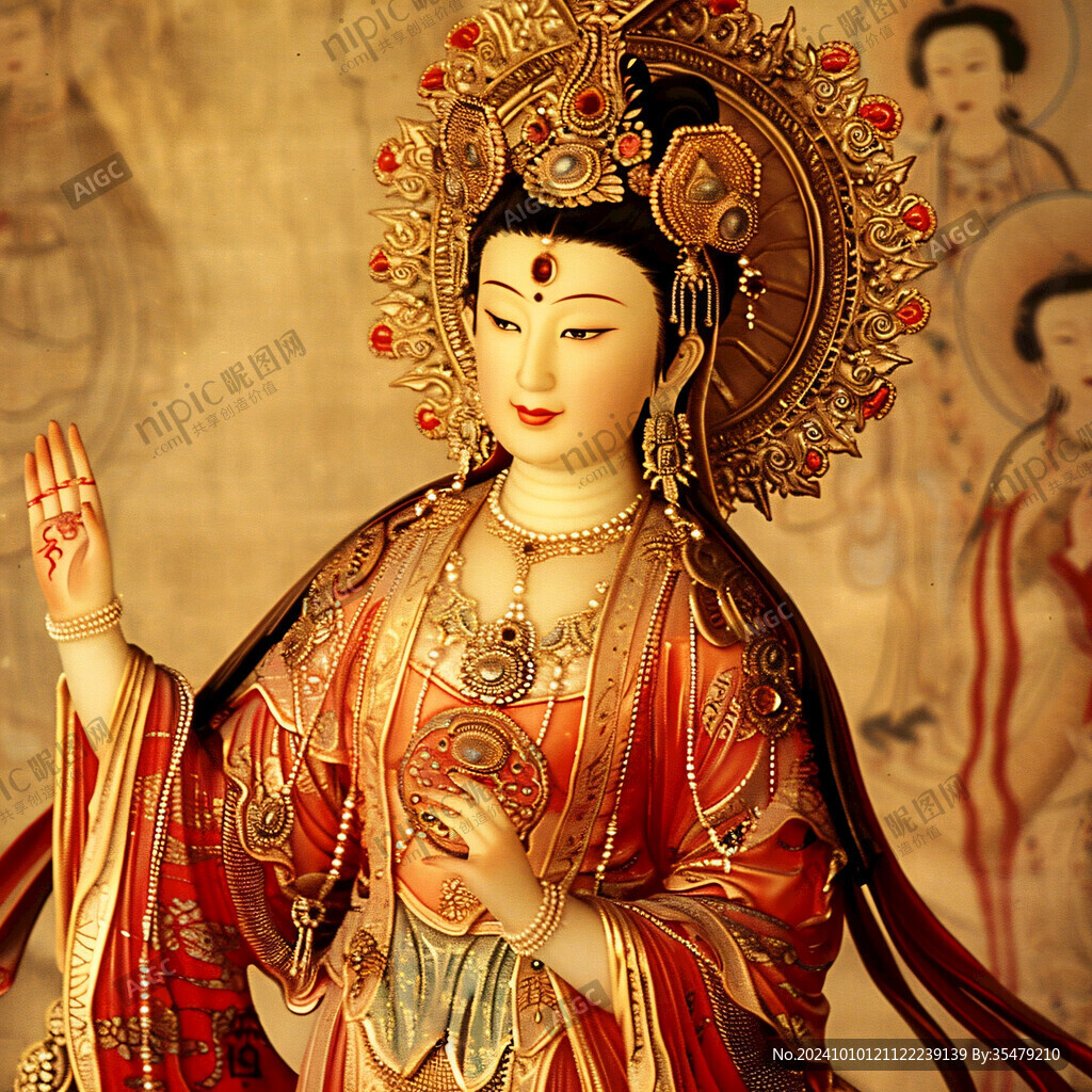 莊嚴(yán)的東方女神像
